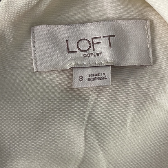 NWT Loft summer dress floral pale yellow size 8 - Picture 3 of 5